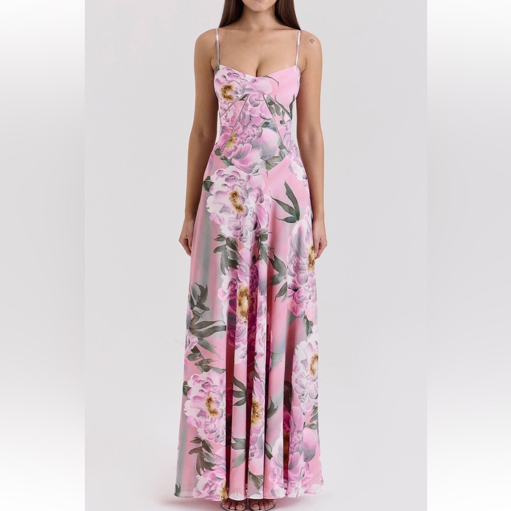 House of CB Pink and Purple Serene Floral Sundress Wedding